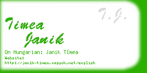 timea janik business card